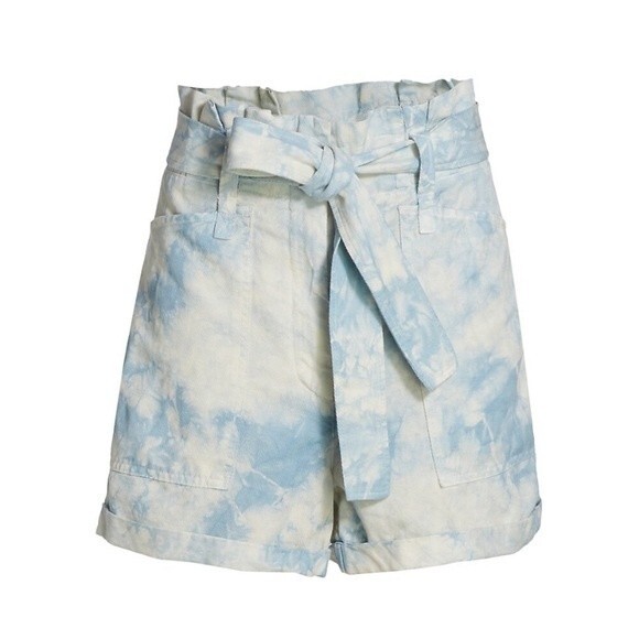 NWOT A.L.C. | Davidson Bleached Blue Marble Shorts 4 - Picture 3 of 9